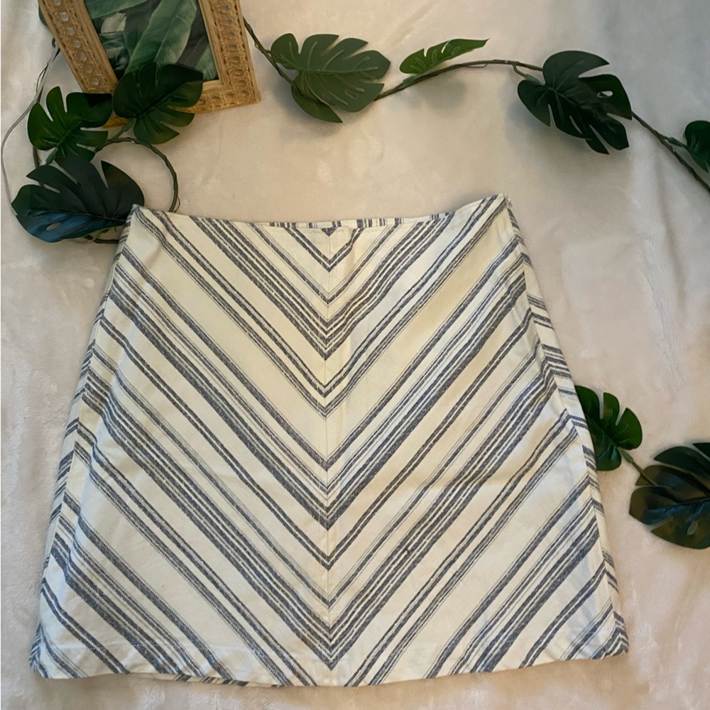 Chevron Mini A-Line Skirt